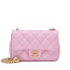 Pink Quilted Caviar Heart Crush Brushed Gold Hardware.