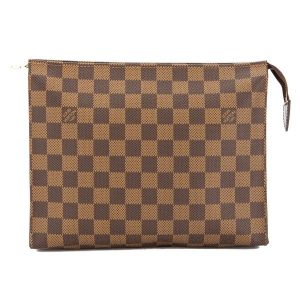 Damier Ebene Clutches Brown.