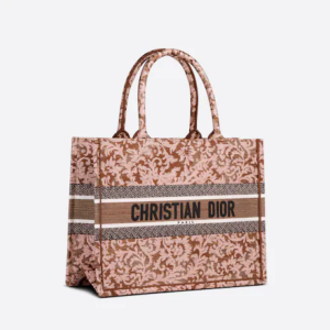 DIOR BOOK TOTE Metallic Pink  (36 x 27.5 x 16.5 cm).