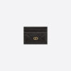 DIOR CARO FIVE-SLOT CARD HOLDER Black.
