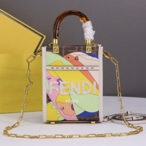 2 color handmade illustrated mini bag.