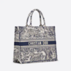 LARGE DIOR BOOK TOTE Blue Toile de  (42 x 35 x 18.5 cm).