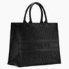 Dior Book Tote Bag In Black  Calfskin.