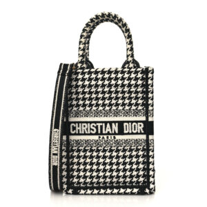 CHRISTIAN DIOR  Mini Book Tote Phone Bag Black White.