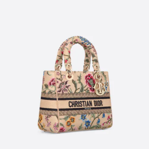 LADY D-LITE BAG Natural   with Dior.